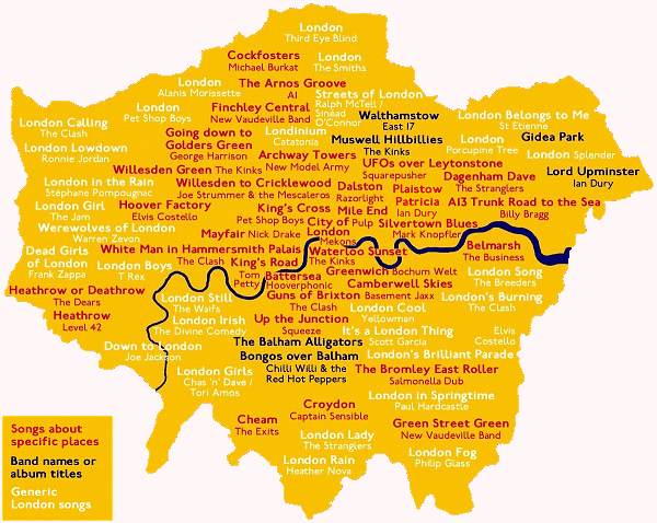 London songs map