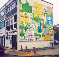 Loughborough estate children's mural